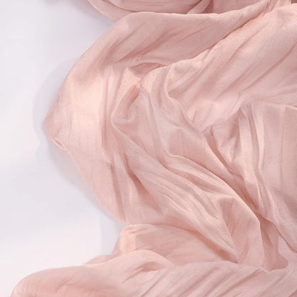 Pink Cheesecloth Table Runner 6 Pack Christmas Table Runners Boho Gauze 120 Inches Light Pink Cheese Cloth Table Decor for Xmas Holiday Season Wedding Bridal Girl Baby Shower Sweet 16 Party