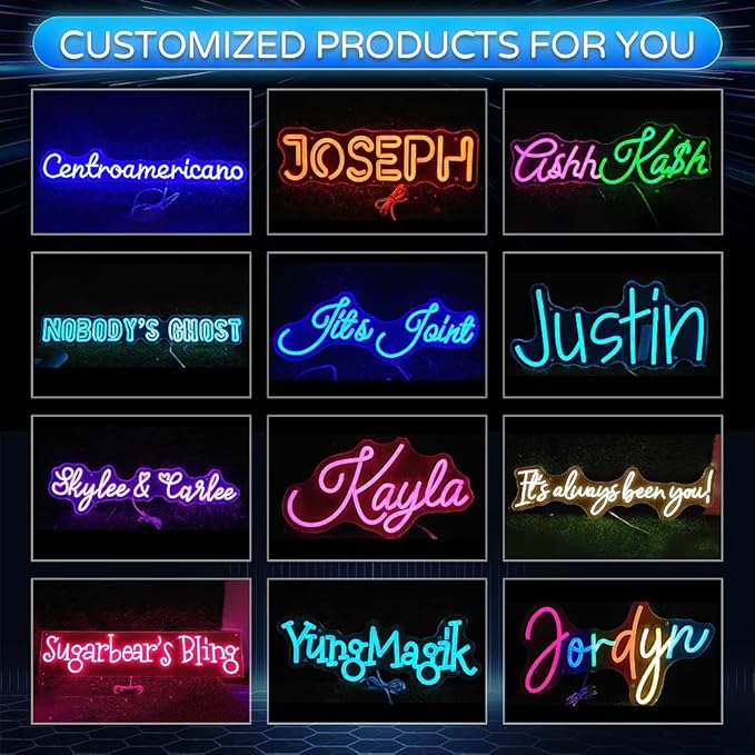 Custom Neon Signs - LED Neon Light Sign - Dimmable Neon Sign Light For Bar, Man Cave, Wedding, Bedroom, Game Room Wall Neon Night Light Decor