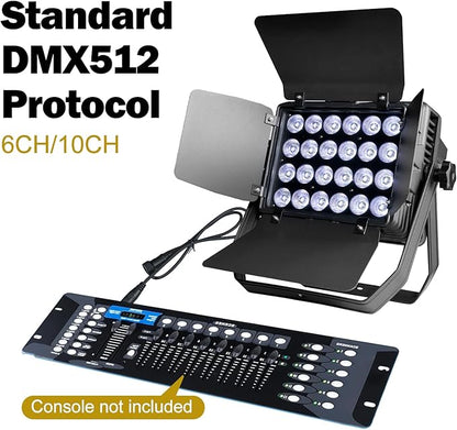 Par Light 300W LED Stage Lights IP65 Waterproof Outdoor 3500K~7500K Uplights Warm&Cold White Strobe Wash Light DMX512 Sound Activated for Outdoor Show Christmas Party Wedding