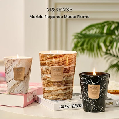 M&SENSE Extra Large Candle 35oz 150H NoirAir Scented, 3 Wick Highly Scented Jar Candles, XL Large Christmas Gift Candle for Women, Long Lasting Burning for Holiday, Thanksgiving, Christmas