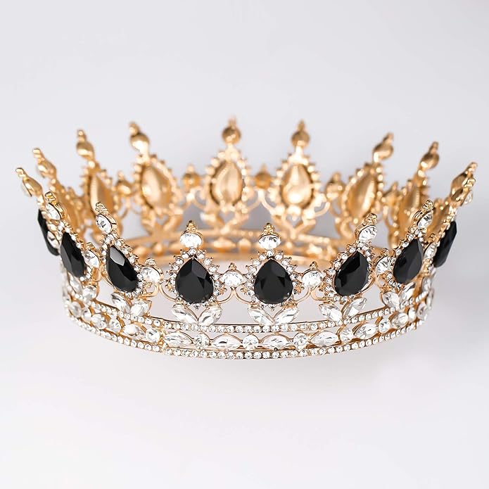 FORSEVEN Queen Crown Rhinestone Wedding Crowns and Tiaras for Women Costume Party Hair Accessories Princess Birthday Crown Crystal Bridal Crown Christmas Decorations Headband