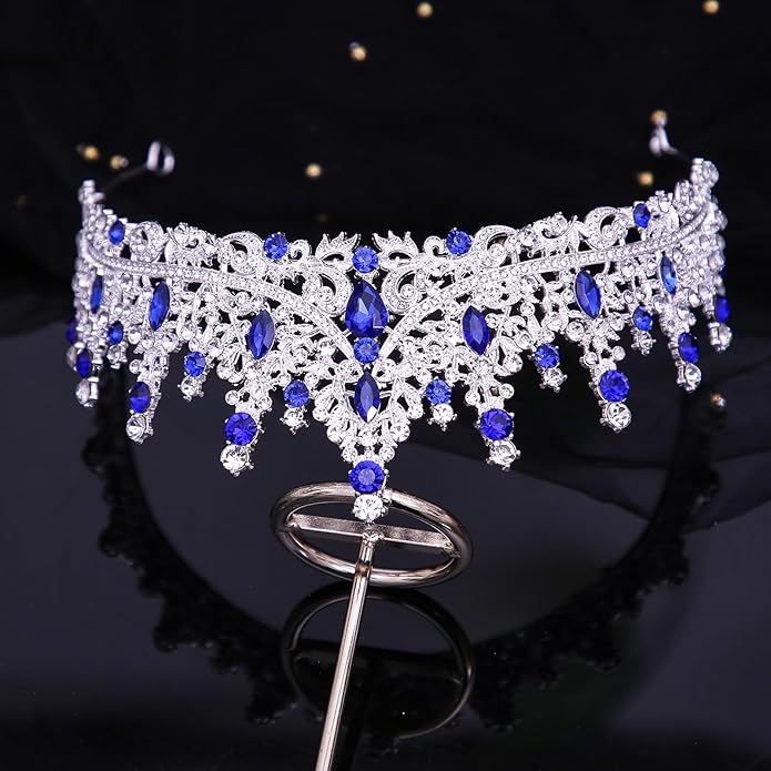 Tiaras and Crowns for Women Crystal Princess Tiaras Rhinestone Queen Crowns For Wedding Bridal Birthday Prom Pageant Party (Tiara 100)