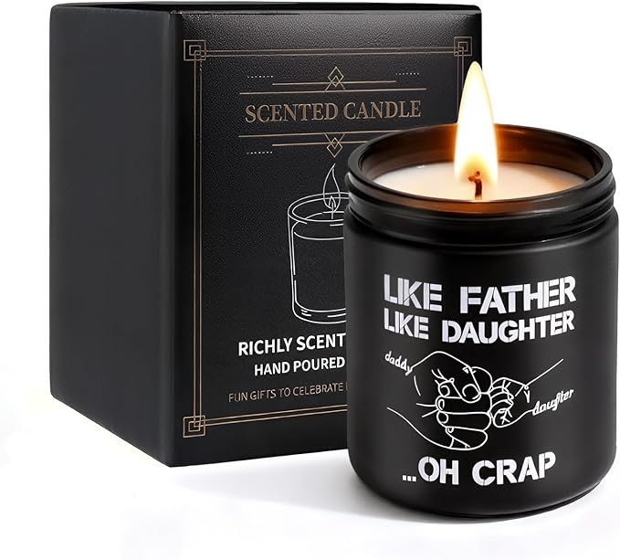 Like Father Like Daughter Candle Gift for Dad from Daughter， Lavender Pine Scented Candle 7oz Soy Wax Aromatherapy Candle,Gift for Daddy, Daughter, Father’s Day, Birthday, Christmas