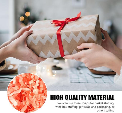 ZEBMOON 1 LB Pink Crinkle Cut Paper Shred Filler Great for Gift Wrapping, Basket Filling, Birthday, Wedding, Halloween, Thanksgiving Christmas Day, New Year Party Decorations Filling Supplies