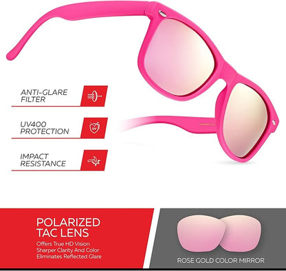 Retro Rewind Polarized Sunglasses for Men and Women - UV Protection Classic Sun Glasses