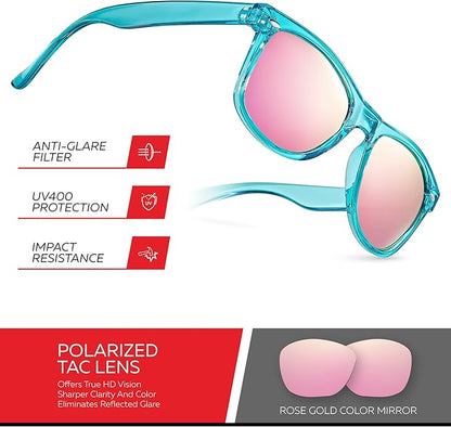 Retro Rewind Polarized Sunglasses for Men and Women - UV Protection Classic Sun Glasses