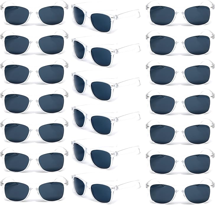 YQVIE 20 Pack Wholesale Sunglasses for Men Women in Bulk 70s Retro Cheap Glasses for Party Supplies
