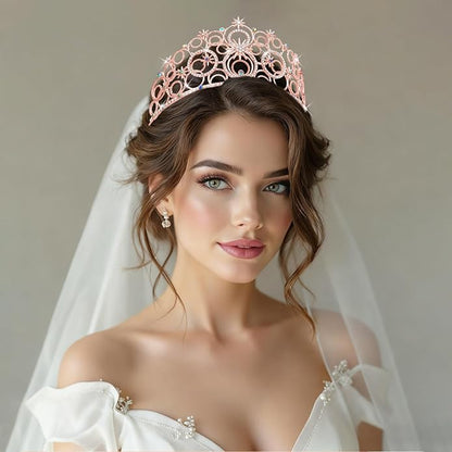 Stellar Crown for Women & Princess Tiaras, Wicth Merch Hat Accessories for Halloween, Bubble Headpiece for Women Party Dress Outfits