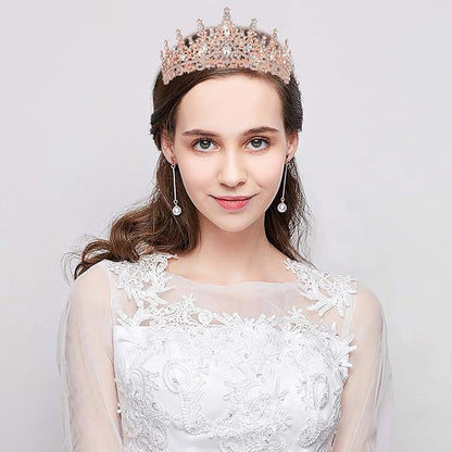 Crystal Tiara Crown for Women, Rhinestone Queen Headband Wedding Bridal Hair Accessories, Princess Crown for Birthday Prom Quinceañera Party Pageant Halloween Cosplay