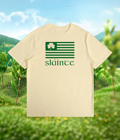 St. Patrick's Day Celebration Tee Beer Graphic Big and Tall Short Sleeve Cotton Festival Casual Gym Workout Tshirts