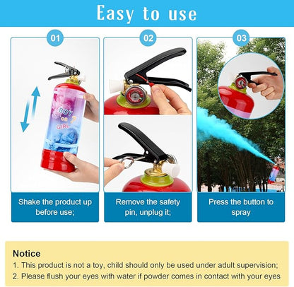 Giant Gender Reveal Fire Extinguisher 2 Packs, Gender Reveal Ideas, Baby Boy Reveal Party Ideas for Gender Reveal Decorations with 2.3ib Powder (Blue)