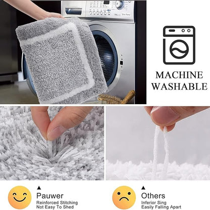 Pauwer Bathroom Sets - Non Slip Bath Mats, Absorbent Shower Rugs for Tub and Floor