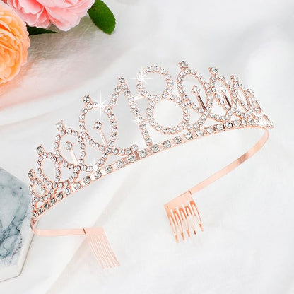 Crown and Pearl Pin Set for 18th Birthday - It's My 18th Birthday Sash, Tiara, Cake Topper, Decorations and Gift for Her