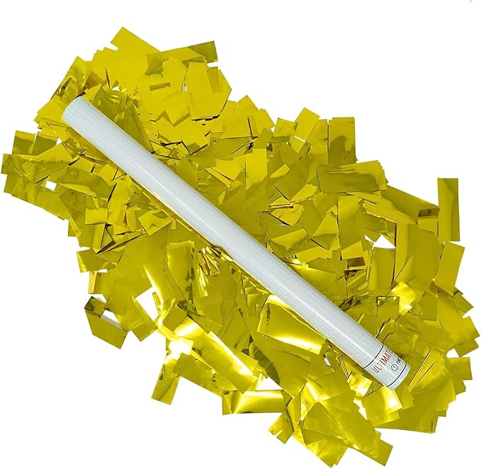 Ultimate Confetti Wand 14 inch Confetti Launcher Wand, Gold, 8 Pack - Great for Parties, Weddings and Events Tissue, Metallic and Biodegradable Options