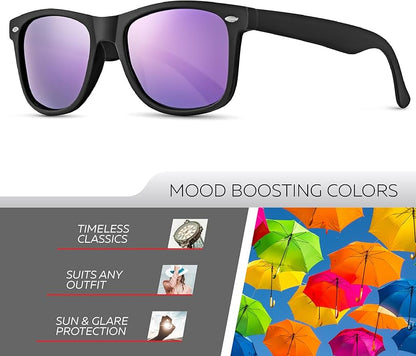 Retro Rewind Polarized Sunglasses for Men and Women - UV Protection Classic Sun Glasses