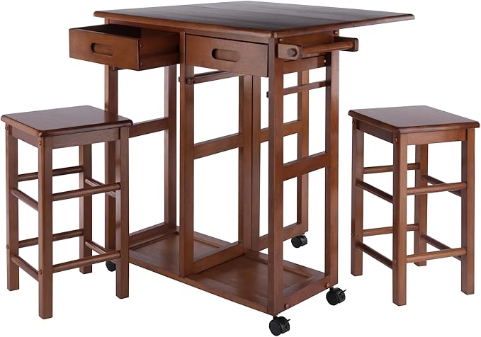 Winsome Wood Suzanne Kitchen, Square, Teak