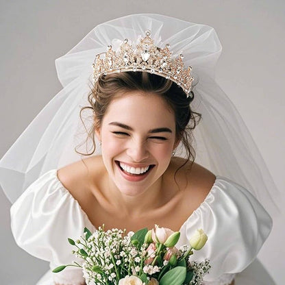 Crystal Tiaras and Crowns for Women - Wedding and Birthday Party Princess Crown Hair Accessories For Wedding, Prom, Pageant Celebration Party A3