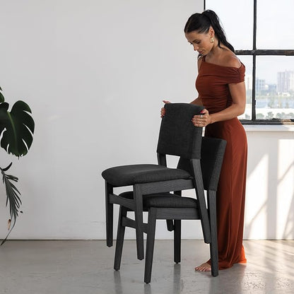 Transformer Table - Solid Wood Extendable Dining Table, Seats 2-12, Expandable Dining Room Table, Space-Saving Furniture, Kitchen and Dining Room Furniture (Black, Table + Bench + 4 Chairs)