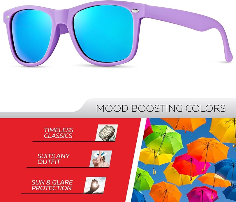 Retro Rewind Polarized Sunglasses for Men and Women - UV Protection Classic Sun Glasses