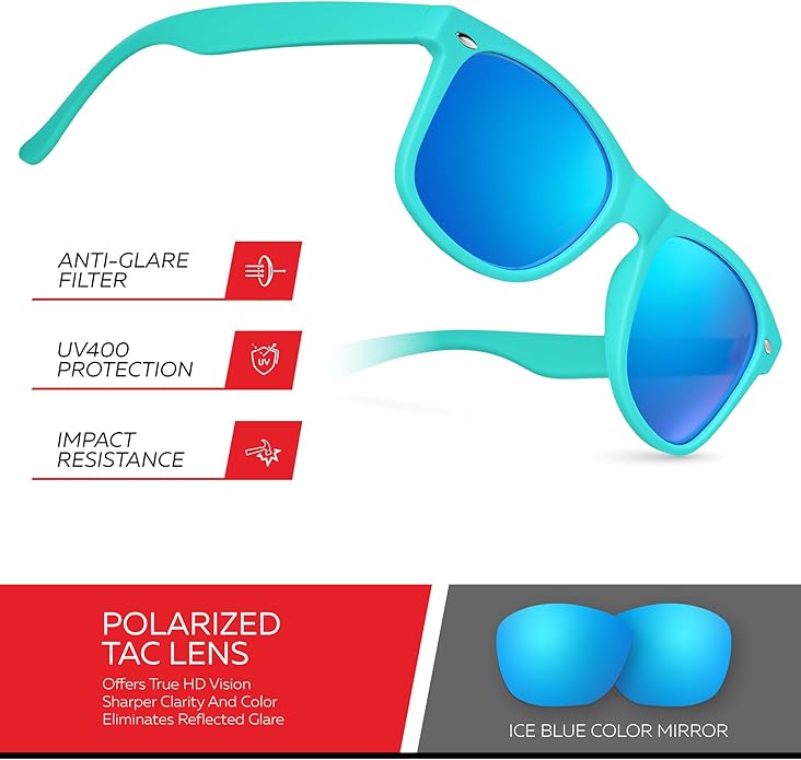 Retro Rewind Polarized Sunglasses for Men and Women - UV Protection Classic Sun Glasses