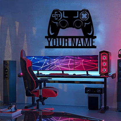 Personalized Gifts for Couples Custom Metal Signs Gaming Metal Sign,Personalized Gaming Decor Wall Decorations for Living Room,Boys Game Room Decor,Gamer Presents