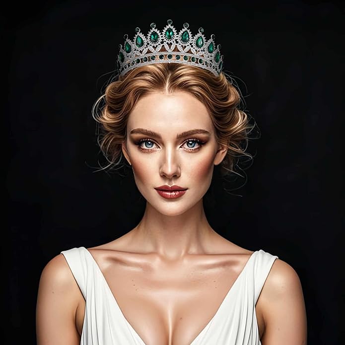 Kamirola Tiaras Princess Crown for Women and Girls Crystal Headbands for Bridal, Princess for Wedding and Party(TR21)