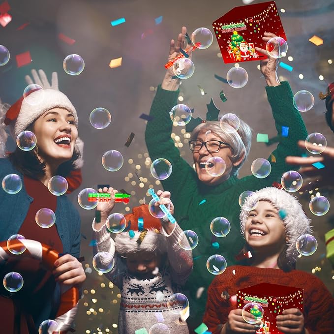 Bulk Christmas Party Favors Prizes for Kids 100 Pack, Christmas Mini Bubbles Goodie Treat Bag Stocking Stuffers for Toddlers, Xmas Holiday Toys Gifts Classroom Supplies Games Giveaways for Boys Girls