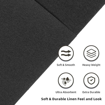 KAMMAK Dinner Napkins Disposable Dark Gray Cloth Like Paper Napkins with Pocket 100 Pack Folded Wedding Reception Napkins Bathroom Guest Hand Towels for Party, Kitchen, Restaurants (16.5 x 16.5 inch)
