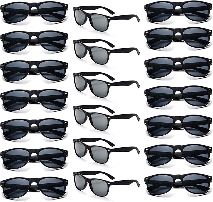 YQVIE 20 Pack Wholesale Sunglasses for Men Women in Bulk 70s Retro Cheap Glasses for Party Supplies