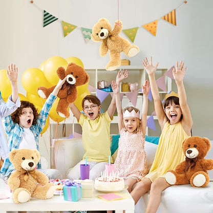 MaoGoLan 12 Pieces Soft Teddy Bear Baby Shower Decorations, 14'' Bulk Teddy Bear Stuffed Animals for Girls Plush Toys Babies Gender Reveal Birthday Teddies for Kids Gifts Christmas Valentine's Day