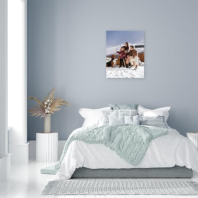 DBLAKI Personalized Custom Canvas Prints - Custom Framed Canvas Prints With Your Photos,Printed Photo To Canvas Wall Art Ideal for Home Decor Gifts Keepsakes 16" x20"