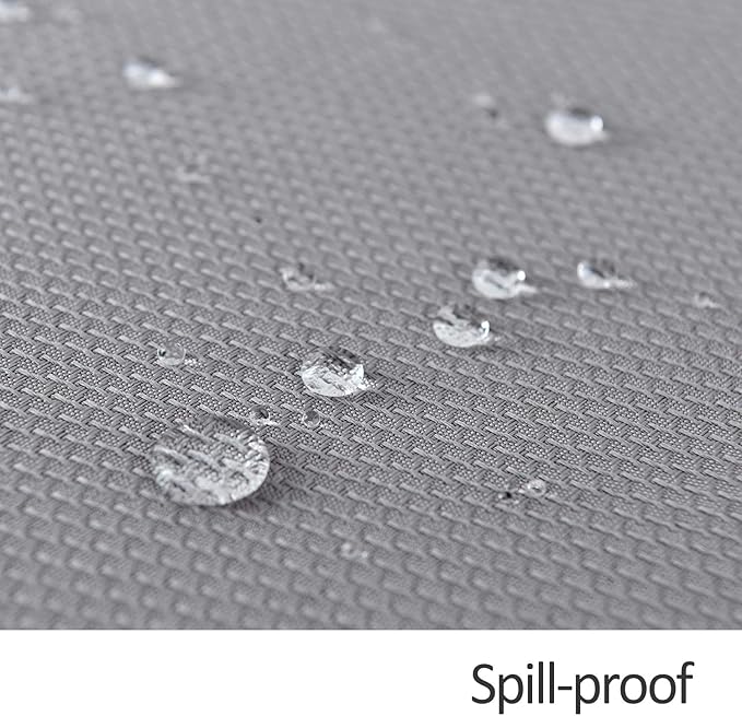 maxmill Jacquard Square Tablecloth Stain Resistant Spillproof Wrinkle Free Washable Soft Table Cloth, Decorative Fabric Table Cover for Dining Room, Indoor and Outdoor Use, 52 x 52 Inch, Light Grey