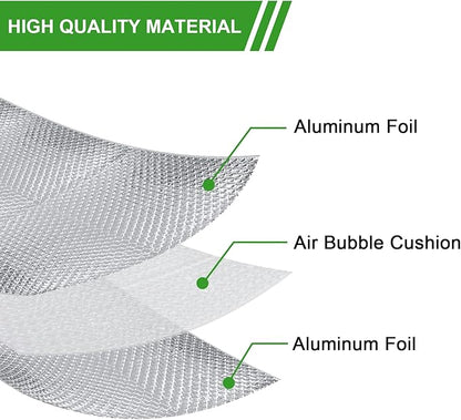 Reflective Insulation Roll, 24" x 50Ft, Aluminum, Radiant Barrier for Heat Insulation