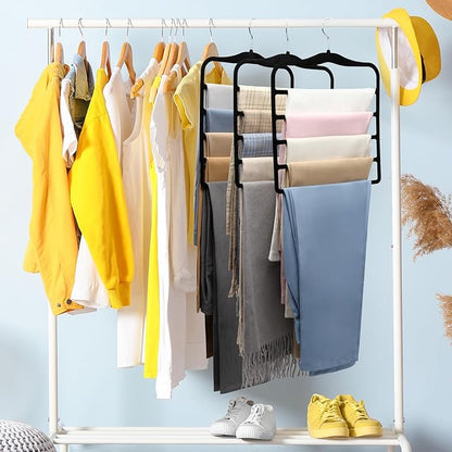 Closet Organizers and Storage,3 Pack Organization and Storage Pants-Hangers-Space-Saving,Velvet Hanger for Dorm Room for College Students Girls Boys Guys Hanging Jean Scarf