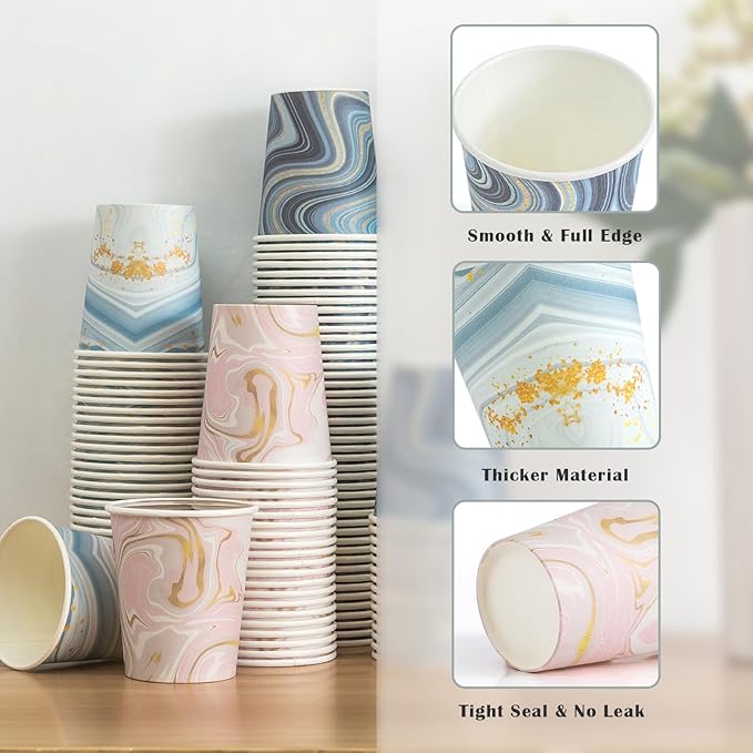 1200 Pack 3 oz Bathroom Cups, Disposable Small Mouthwash Paper Cups for Bathroom, Thick and Sturdy Snack Cups for Daily Use (European-style 1200Count)