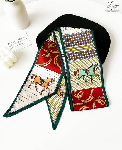 Head Scarf Hair Neck Scarves For Women Purse Bag Scarfs For Handbags Silky Long Thin Satin Headscarf Fashion