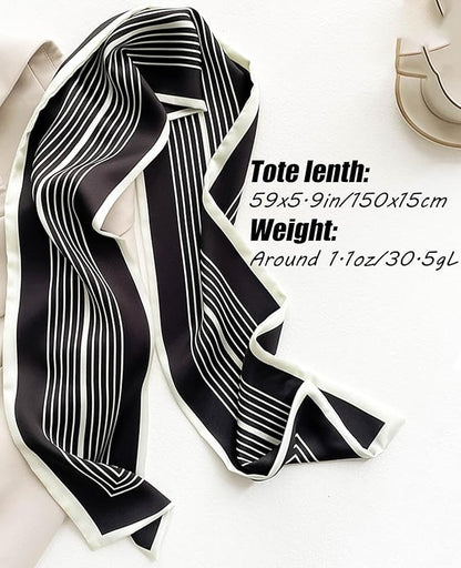 Head Scarf Hair Neck Scarves For Women Purse Bag Scarfs For Handbags Silky Long Thin Satin Headscarf Fashion