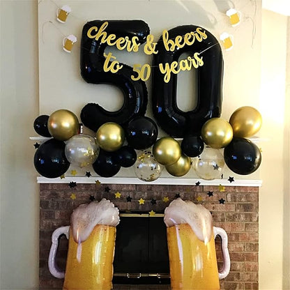 Black Number 0 Balloon for Girls Boys, 40 Inch Large Number 0-9 Foil Mylar Helium Digital Balloons Set for Women Men Birthday Graduation Anniversary New Year Eve Party Decorations Celebration Supplies