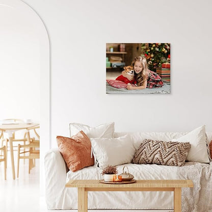DBLAKI Personalized Custom Canvas Prints - Custom Framed Canvas Prints With Your Photos,Printed Photo To Canvas Wall Art Ideal for Home Decor Gifts Keepsakes 14" x11"