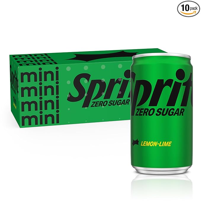 Sprite Zero Sugar Lemon Lime Diet Soda Pop Soft Drinks, 7.5 fl oz, 10 Pack