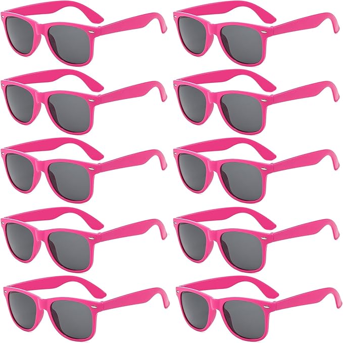 Pibupibu 10/20 Packs Adults Wholesale Neon Colors Square Retro Style Party Favors Sunglasses
