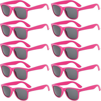 Pibupibu 10/20 Packs Adults Wholesale Neon Colors Square Retro Style Party Favors Sunglasses