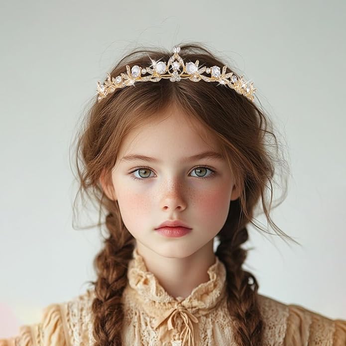 Crystal Tiaras & Crowns for Women, Bride Royal Queen Headband Princess Headpieces for Birthday Cake Crown & Prom Pageant Party
