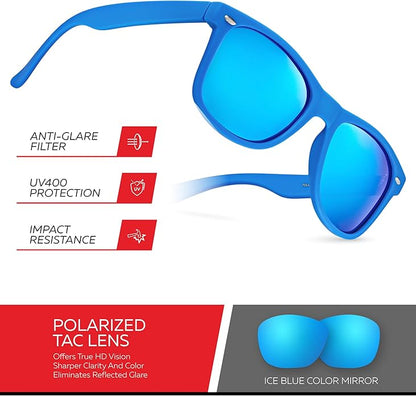 Retro Rewind Polarized Sunglasses for Men and Women - UV Protection Classic Sun Glasses