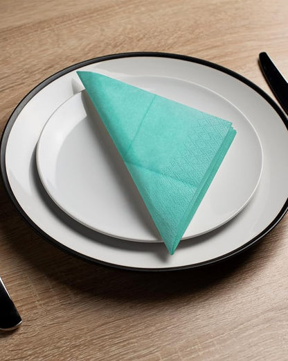 Blue Cocktail Napkins 6 colors 5 * 5inch disposable Beverage Napkin paper for Cocktail, Wedding, Dinner，Brithday Party Dessert Wine Paper Napkins（ 120 Count）