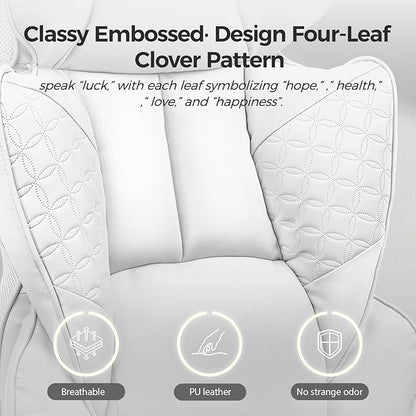 COMHOMA Desk Office Chair Big and Tall Office Chairs Ergonomic Gaming Chairs with Wide Seat Leather High Back Chair with Foot Rest Adjustable Armrests Pocket Spring Lumbar Support