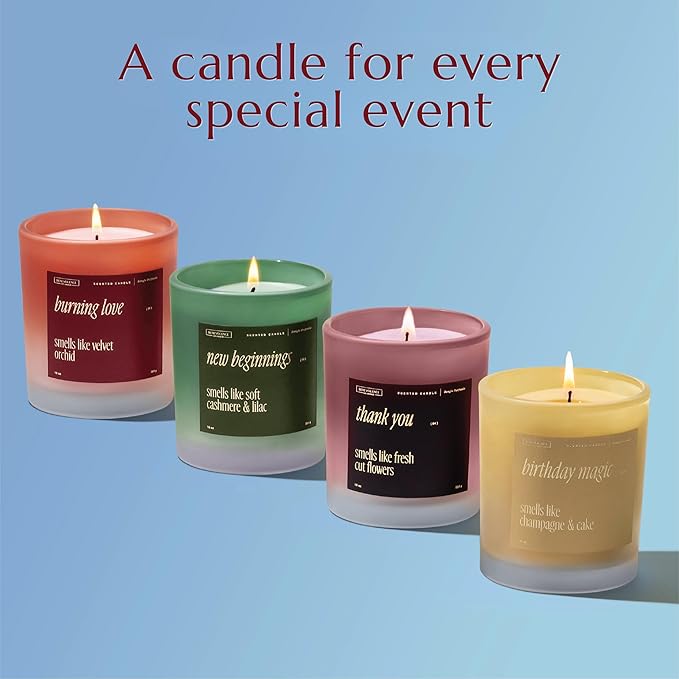 Benevolence LA Thank You Scented Candles | 10 oz, 40-50 Hour Burn, Thank You Gifts for Women, Men Coworkers | Appreciation Gifts for Best Friend | Fall Candles - Smells Like Fresh Cut Flowers