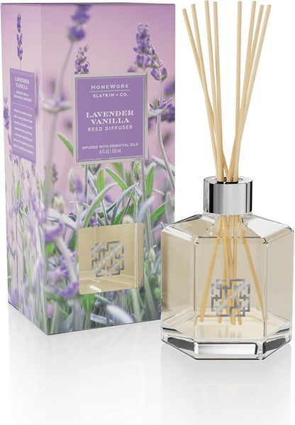 HomeWorx by SLATKIN + CO. Lavender Vanilla Reed Stick Diffuser