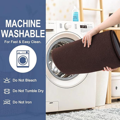 OLANLY Toilet Rugs U-Shaped 24x20, Extra Soft Absorbent Thick Memory Foam Contour Bathroom Rugs, Dry Quickly, Machine Washable, Non-Slip Toilet Bath Mat, Home Decor Accessories, Brown