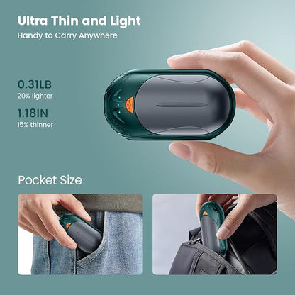 AI Hand Warmers Rechargeable 2 Pack,6000mAh Rechargeable Hand Warmer,20Hrs Long Heating Electric Hand Warmer,Portable Pocket Heater,Pocket Size Hand Warmer, Gifts for Christmas